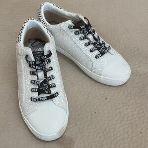Vintage Havana brand Sparkly White Sneakers, excellent condition!